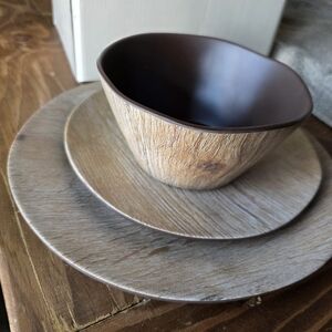 Elegant Brown Dinnerware Set